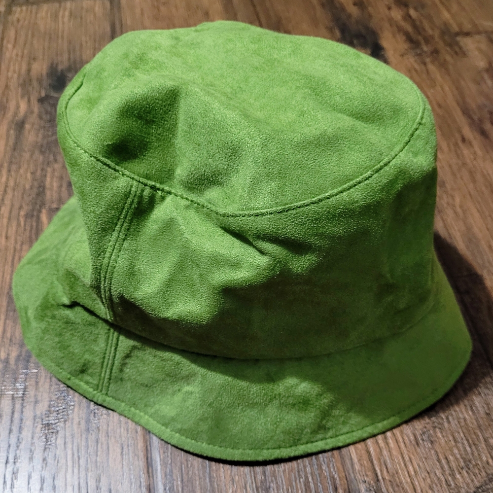 New York & Company Green Suede Bucket Hat